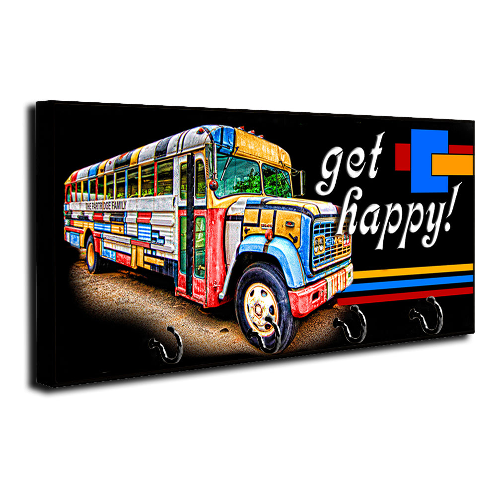 Key Hanger - Partridge Family Bus Get Happy