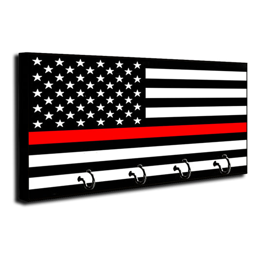 Key Hanger - Thin Red Line American Flag for Firefighters