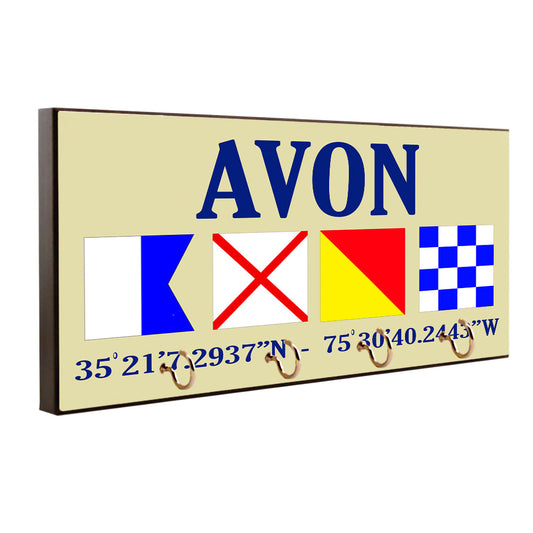 Key Hanger - Pet Leash Holder Avon North Carolina Nautical Flags