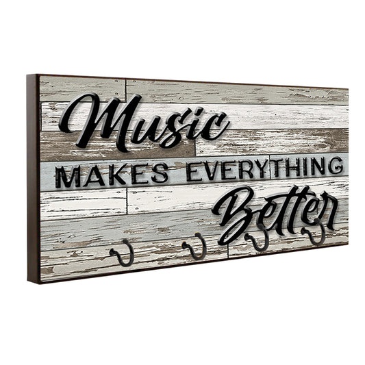 Key Hanger - Music Makes Everything Better Leash Holder