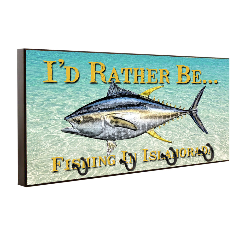 Key Hanger - I'D Rather Be Fishing the Keys Blue Fin Tuna