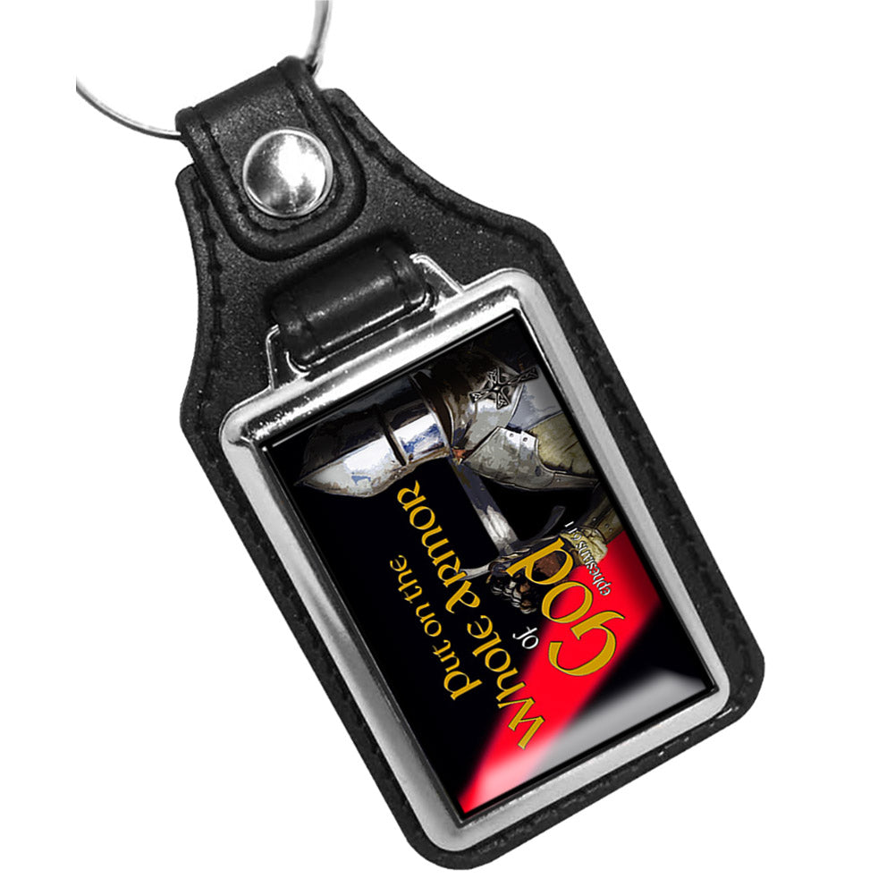 Key Ring - Thin Red Line Firefighters Put On The Armor of God