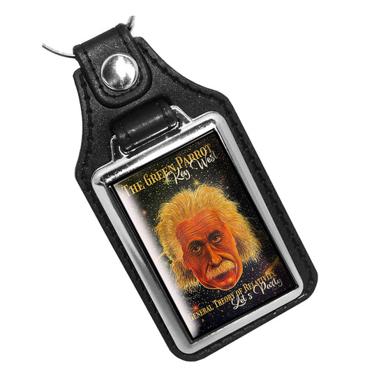 Key Ring - Green Parrot Key West Einstein Let's Party