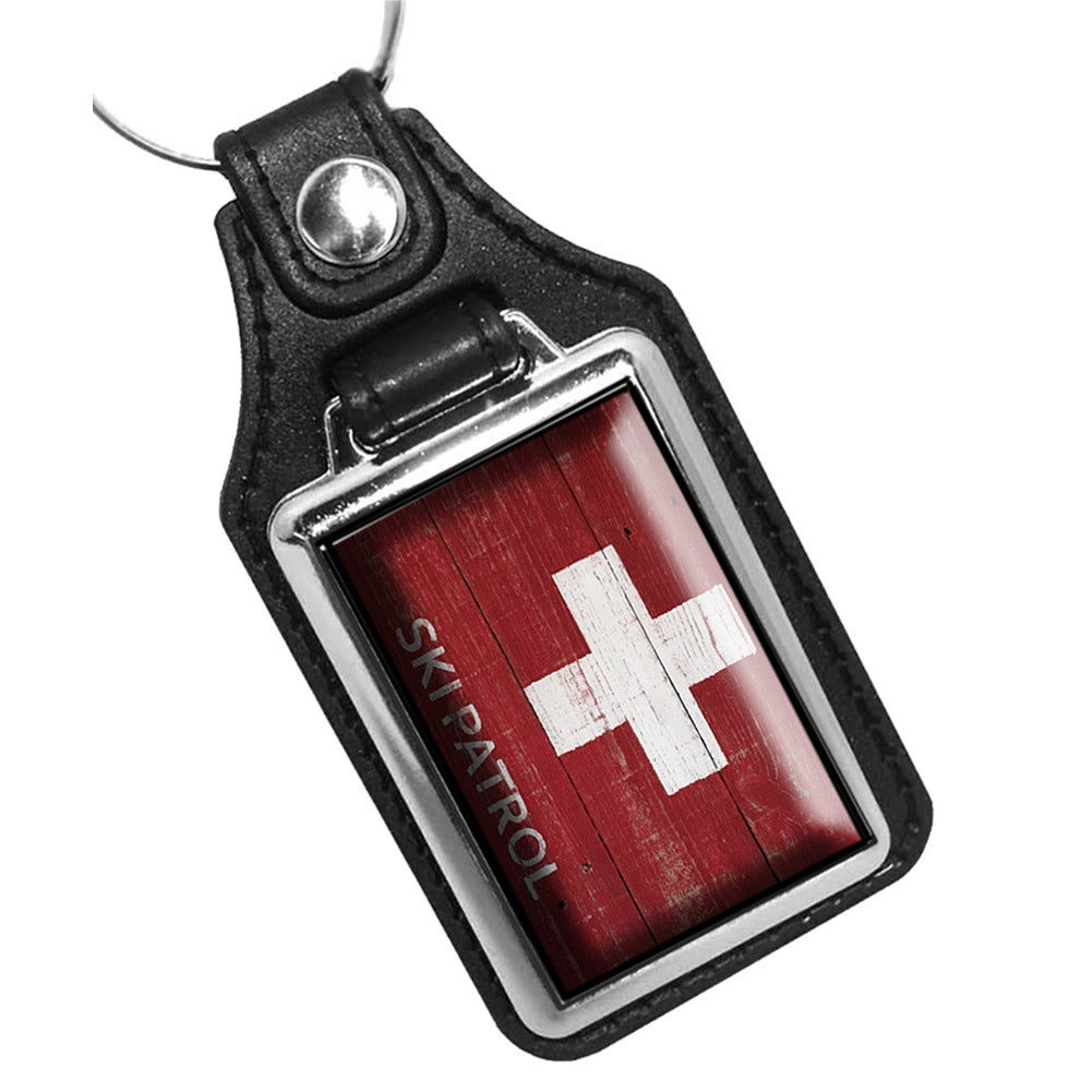 Key Ring - Ski Patrol Rescue Cross Red White Emblem