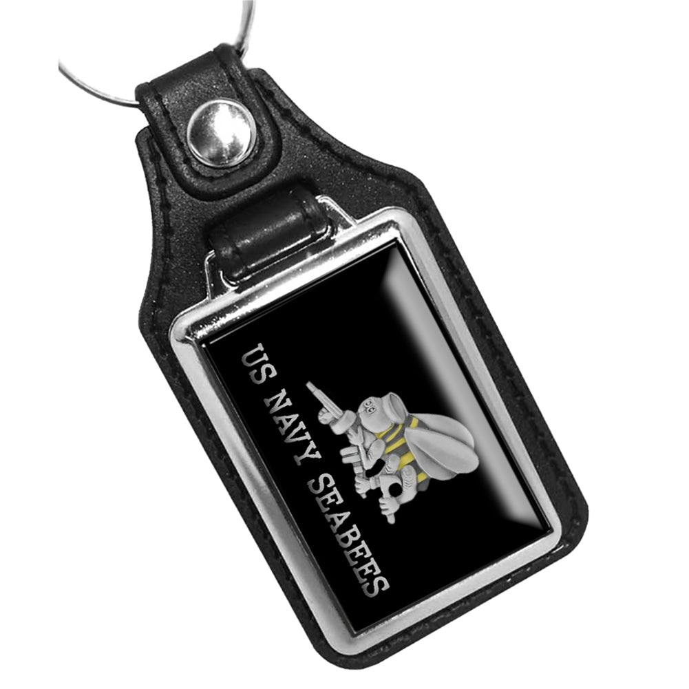 Key Ring - US Navy Seabees Emblem Design