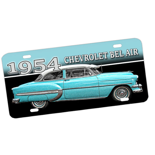 License Plate - 1954 Chevrolet Bel Air Classic Car