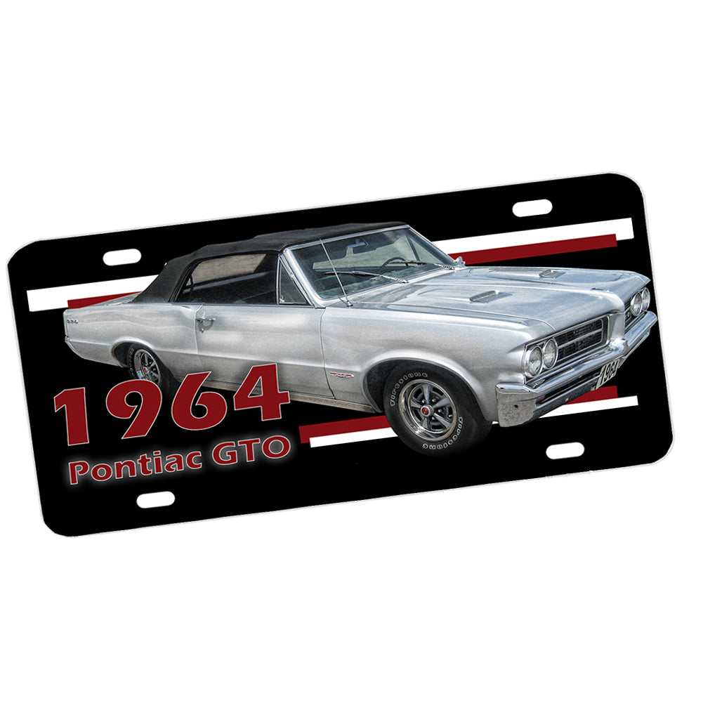 License Plate - 1964 Pontiac White GTO