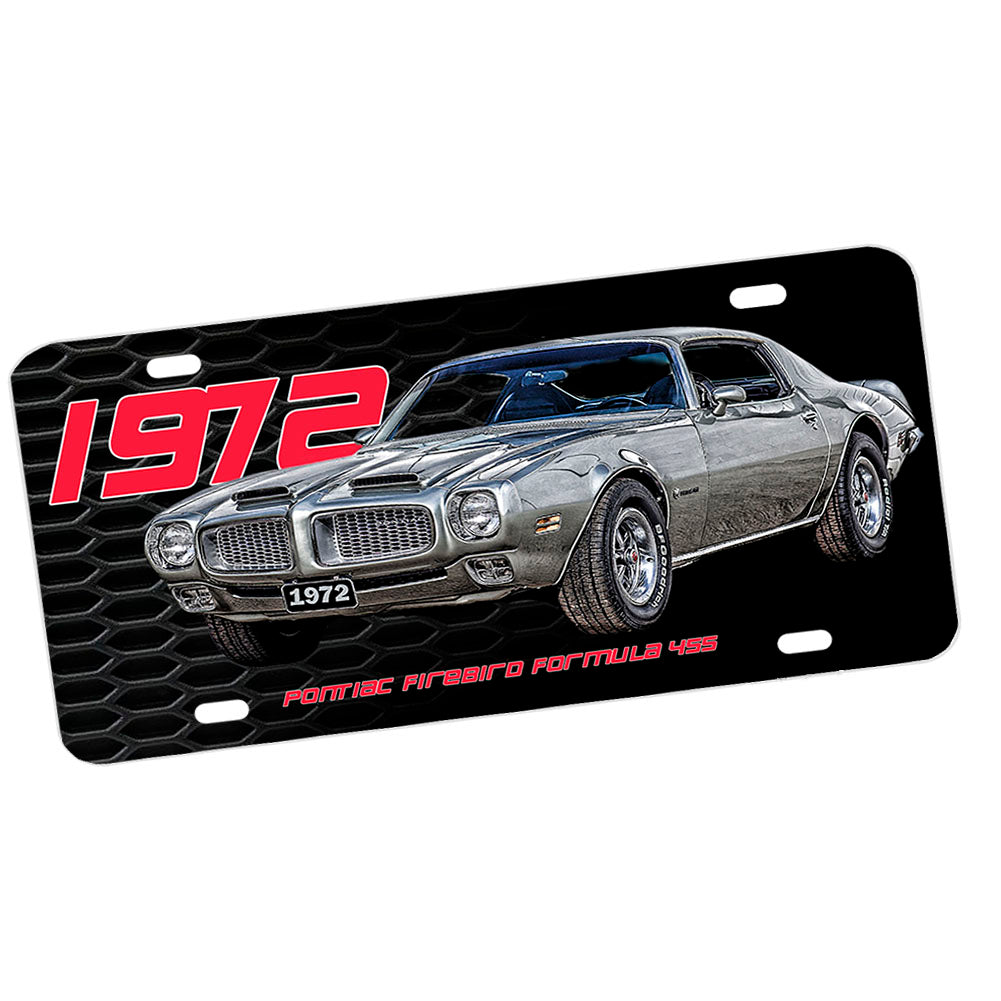 License Plate - 1972 Pontiac Firebird Formula Muscle Car