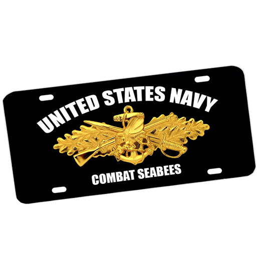 License Plate - US Navy Combat Seabees