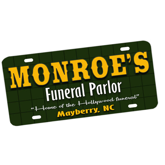 License Plate - Monroe's Funeral Parlor