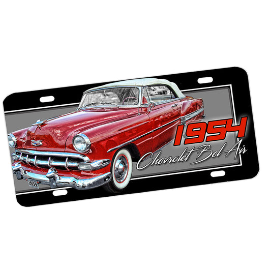 License Plate - 1954 Chevrolet Bel Air Convertible Classic Car