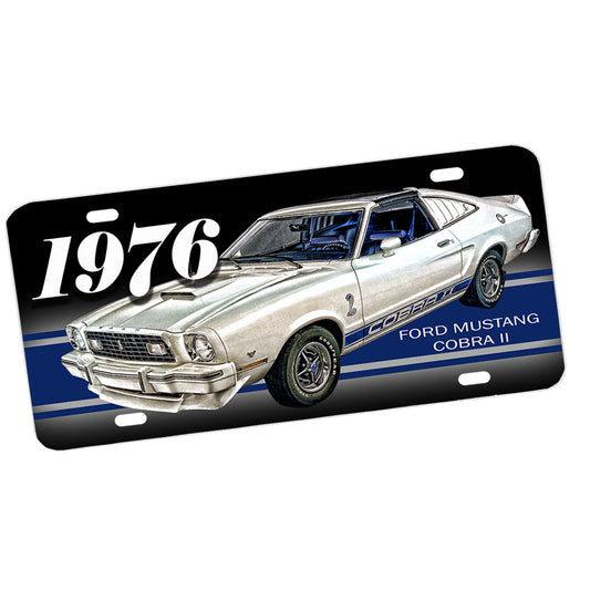 License Plate - 1976 Ford Mustang Cobra II Classic Car