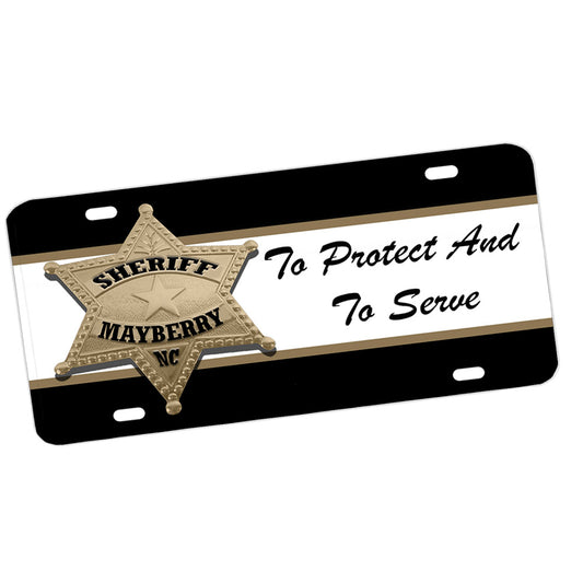 License Plate - Mayberry To Protect and to Serve