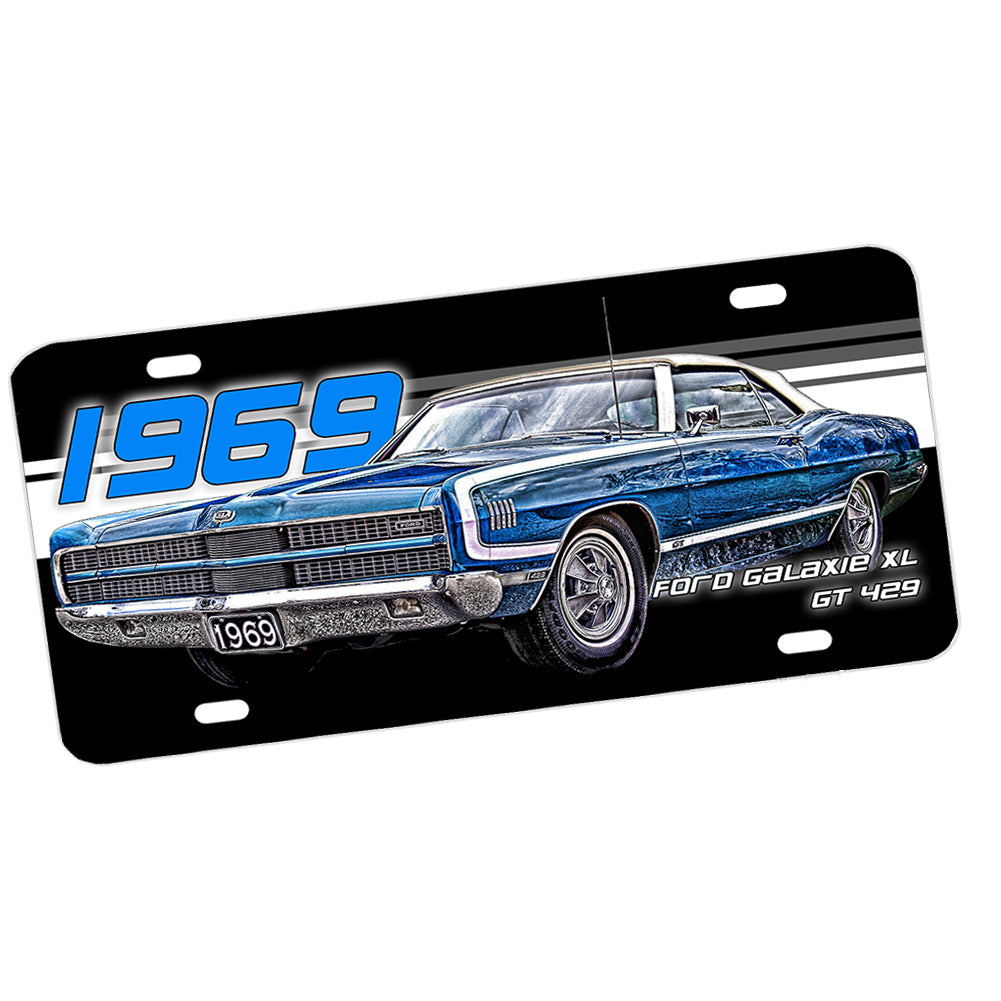 License Plate - 1969 Ford Galaxie XL GT429 Classic Car