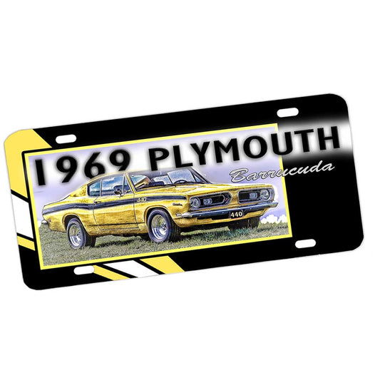 License Plate -1969 Plymouth Barracuda Muscle Car Classic Car