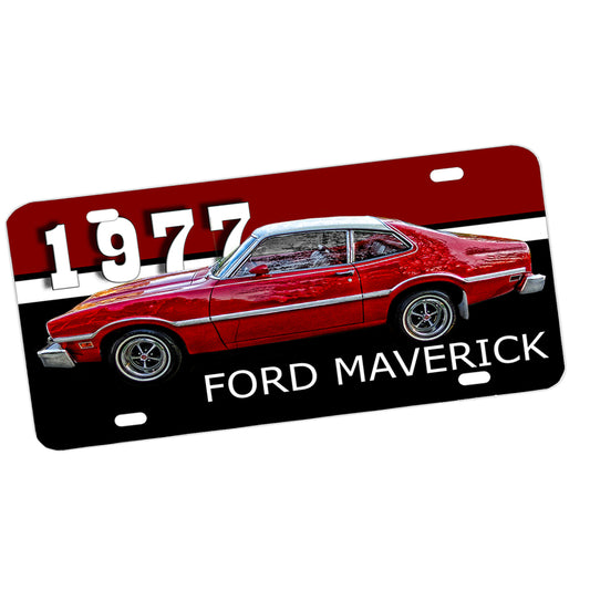 License Plate - 1977 Ford Maverick Classic Car