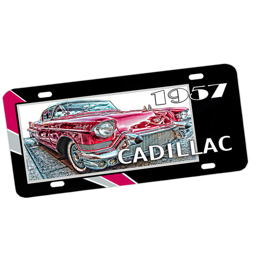 License Plate -1957 Pink Cadillac Classic Car