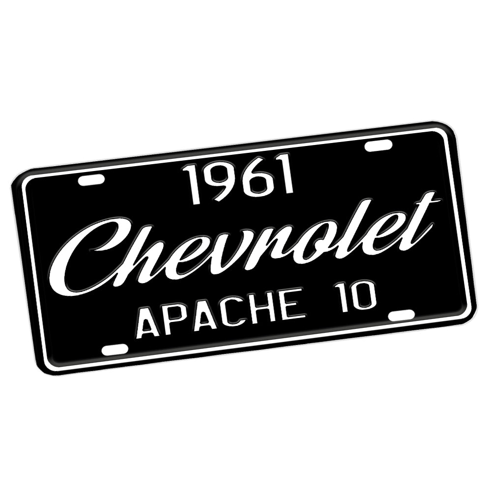 License Plate - 1960 or 1961 Chevy Truck Design Apache 10, 20, 30