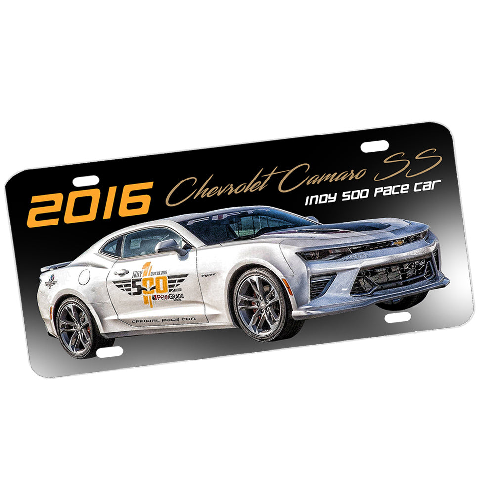 License Plate - 2016 SS Camaro Indy 500 Pace Car