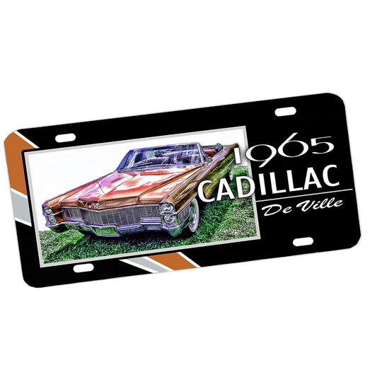 License Plate - 1965 Cadillac De Ville Convertible Classic Car