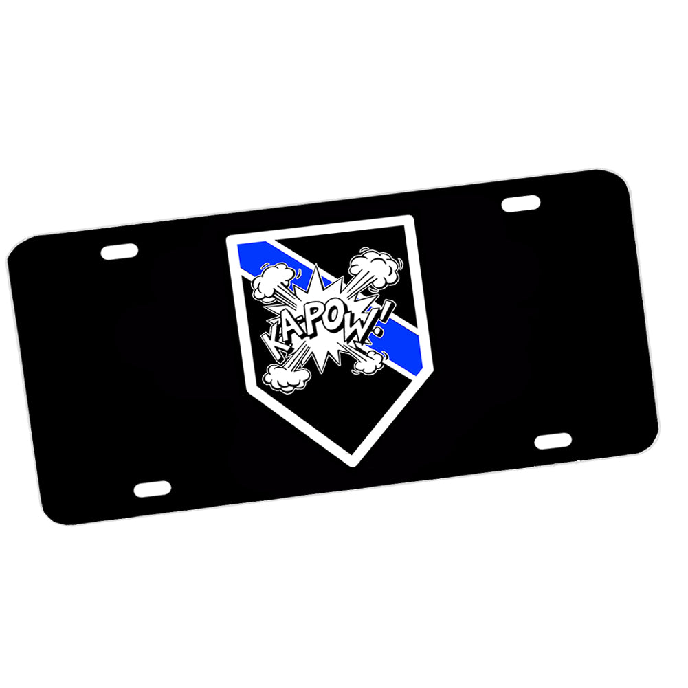 License Plate - Law Enforcement Thin Blue Line Bomb Squad Ka Boom