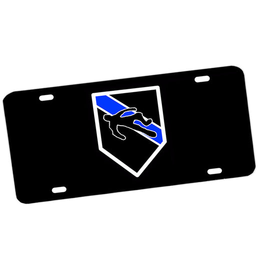 License Plate - Law Enforcement Thin Blue Line Chalk Body Outline