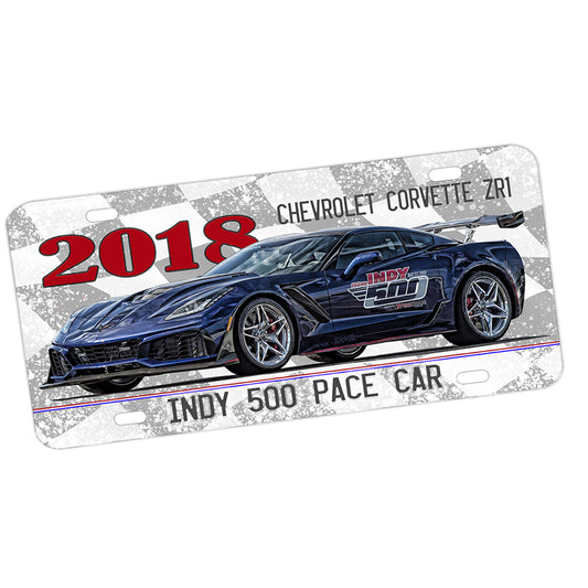 License Plate - 2018 Corvette ZR1 Indy 500 Pace Car