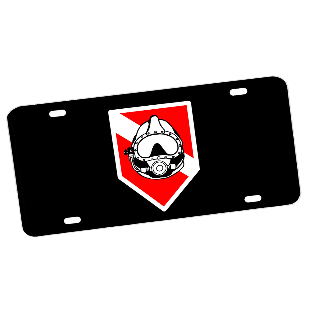 License Plate - International Dive Flag Diver Down Scuba Gear