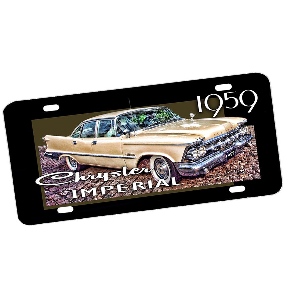 License Plate - 1959 Chrysler Imperial Classic Car