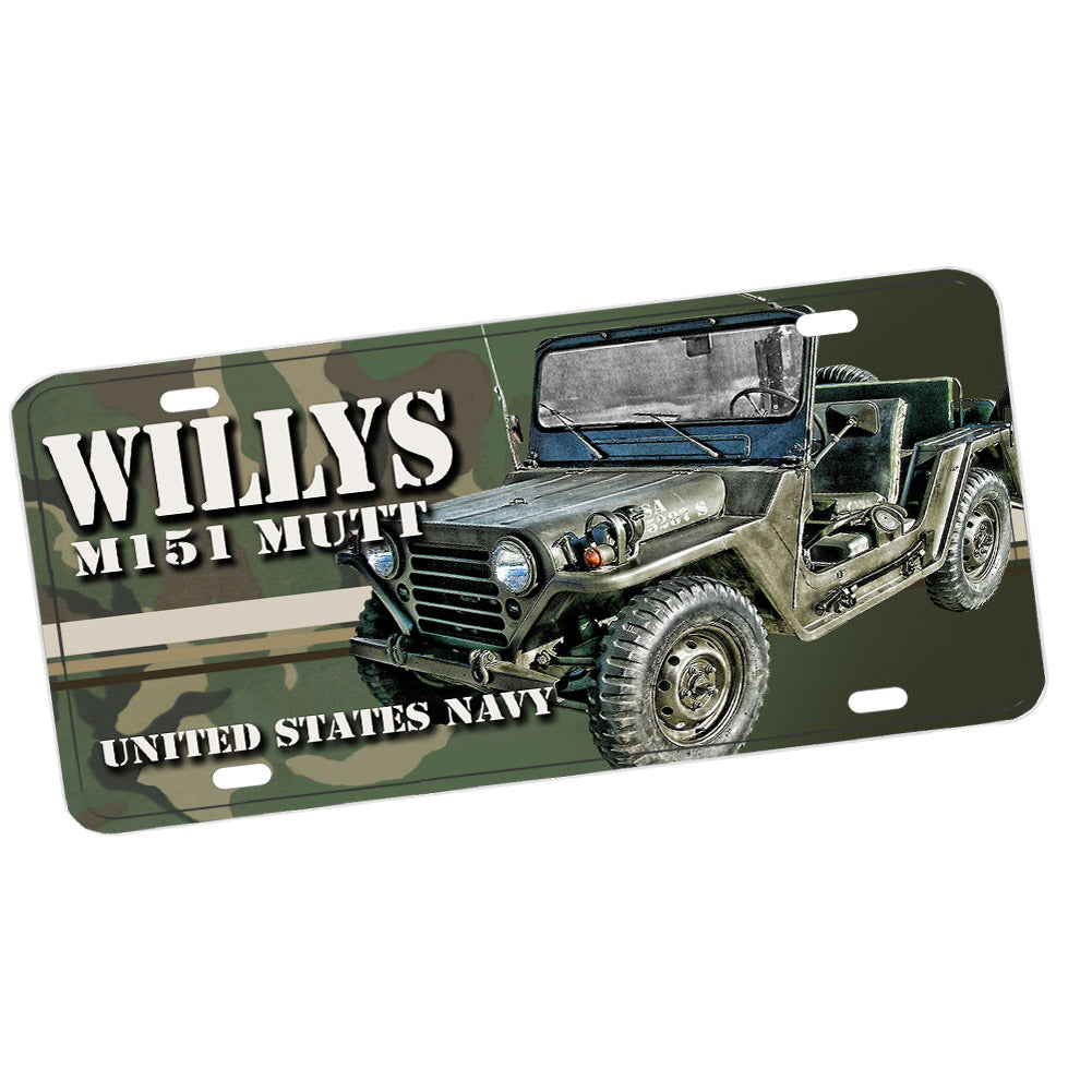 License Plate - Willys M151 Mutt Utility Vehicle US Navy