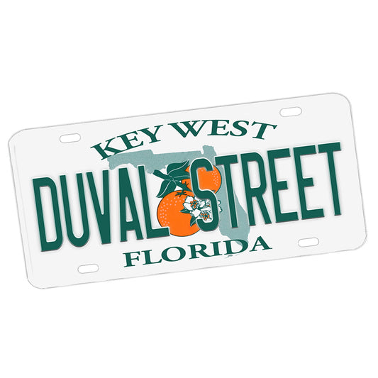 License Plate - Key West Florida Keys Duvall Street