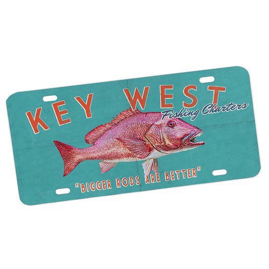 License Plate - Key West Fishing Charters Red Snapper