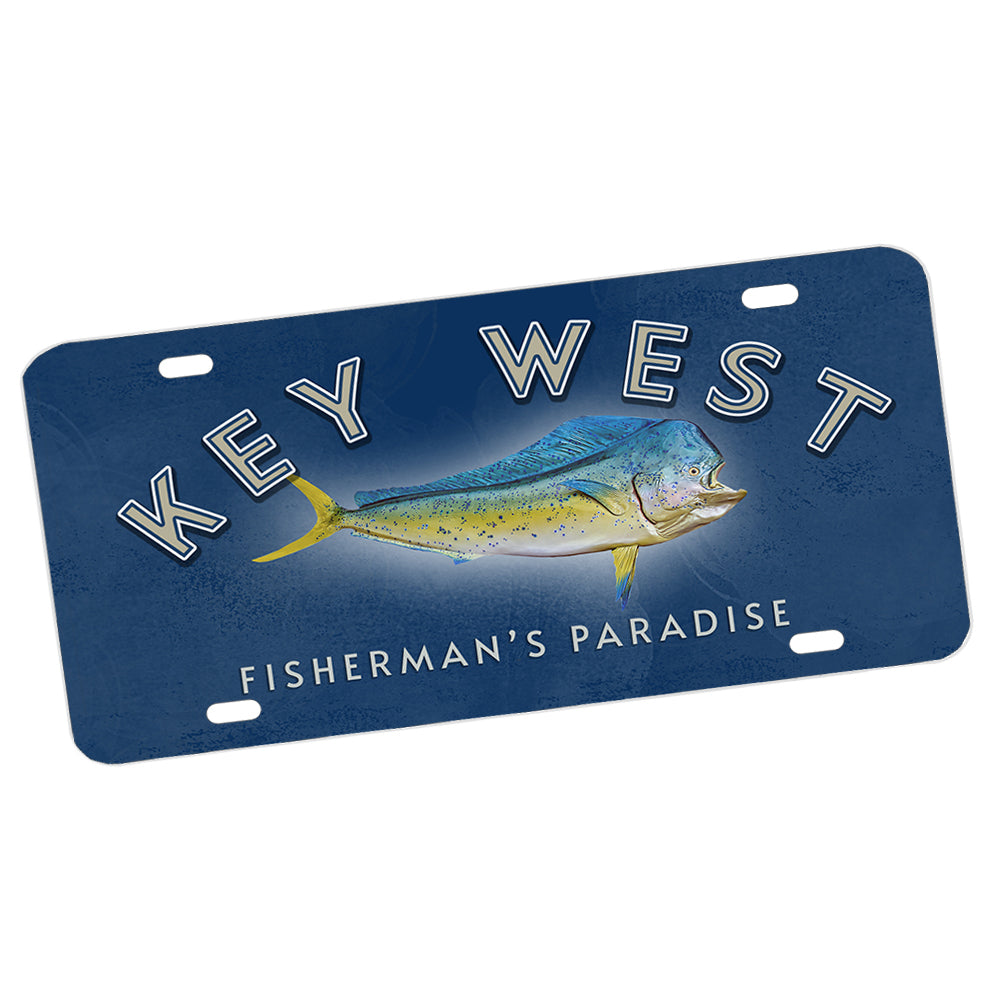 License Plate - Key West Fisherman's Paradise Mahi Mahi