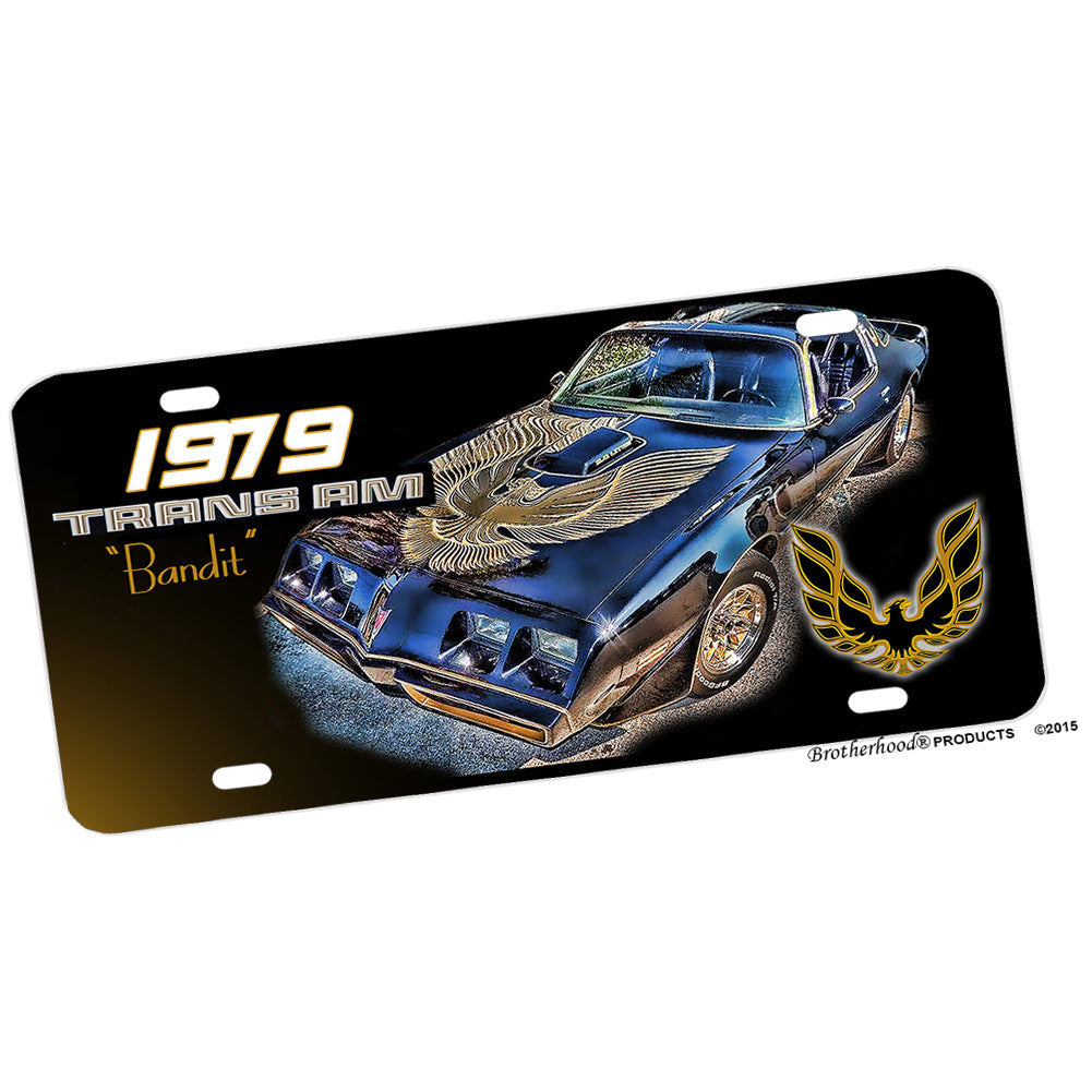 License Plate - 1979 Pontiac Firebird Trans Am Black Bandit Muscle Car