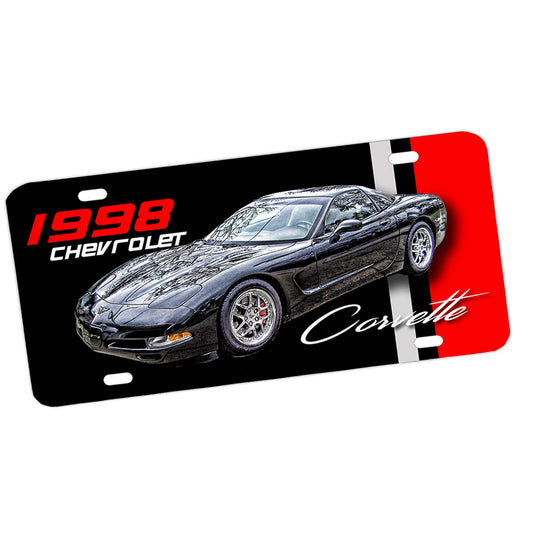 License Plate - 1998 Chevrolet Corvette Sports Car Classic Car