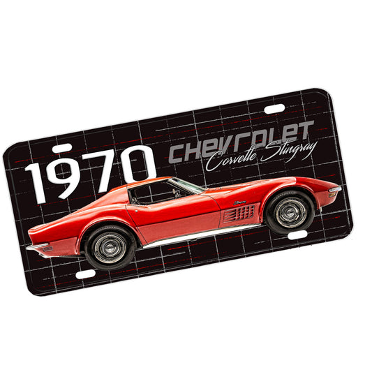 License Plate - 1970 Chevrolet Corvette Stingray Muscle Car