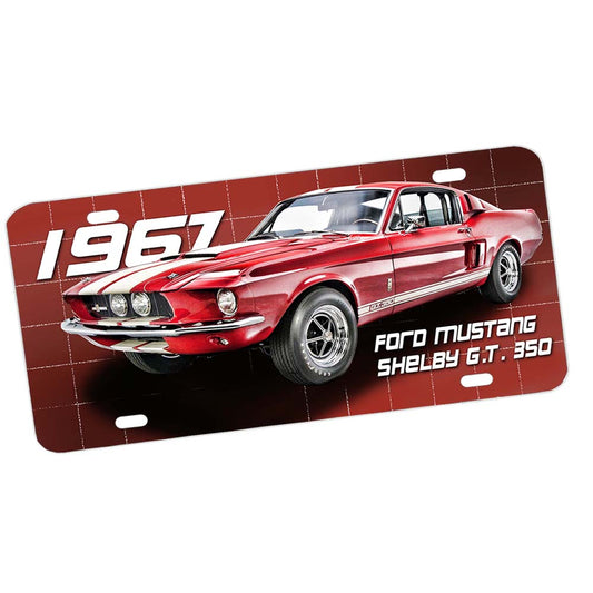 License Plate - 1967 GT 350 Mustang Red Muscle Car