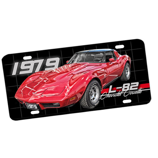 License Plate - 1979 Red Corvette Stingray Muscle Car