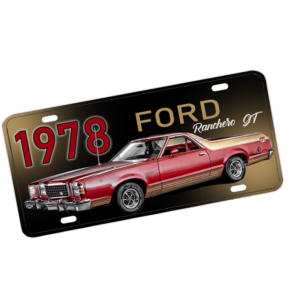 License Plate - 1978 Ford Ranchero GT Classic Truck