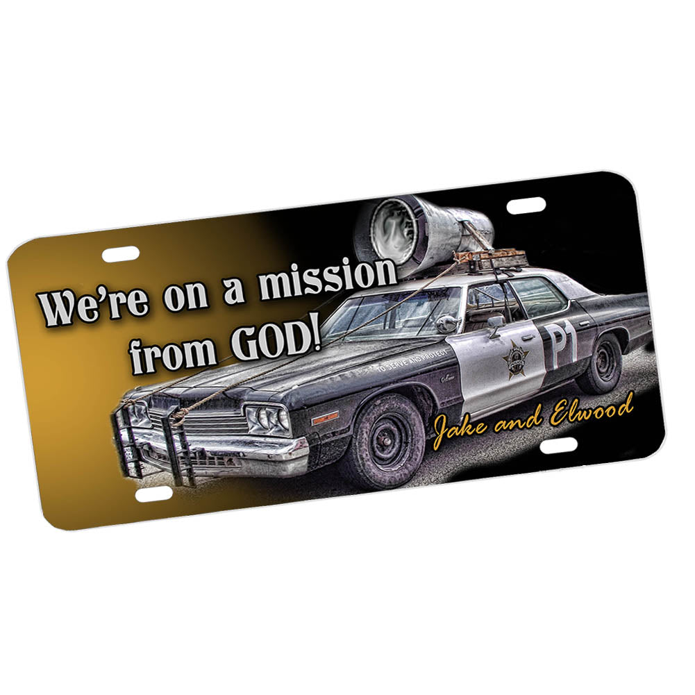 License Plate - Blues Brothers Mission From God Classic Car