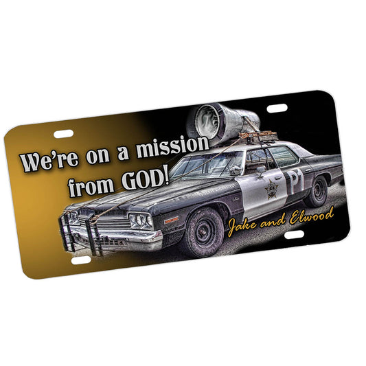 License Plate - Blues Brothers Mission From God Classic Car