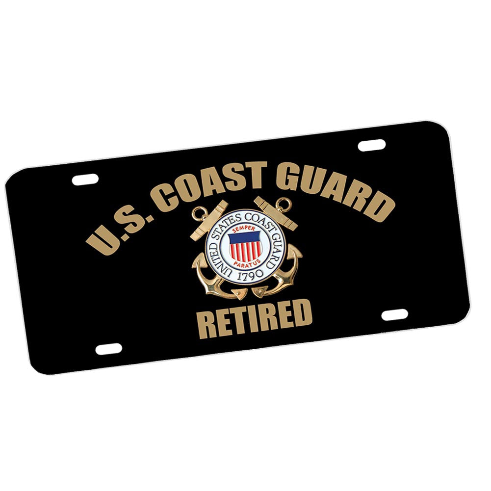 License Plate - US Coast Guard Retired