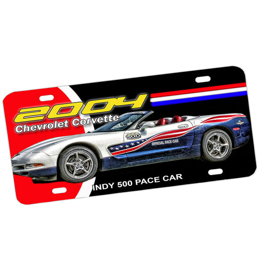 License Plate - 2004 Chevrolet Corvette Indy 500 Pace Car Classic Car