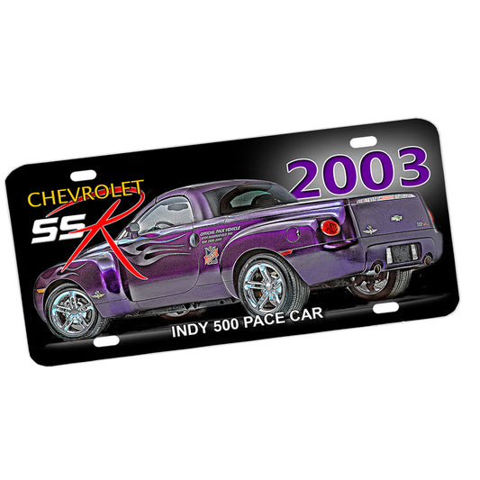 License Plate - 2003 Chevrolet SSR Indy 500 Pace Car Classic Car