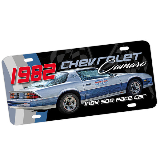 License Plate - 1982 Chevrolet Camaro Indy 500 Pace Car Classic Car