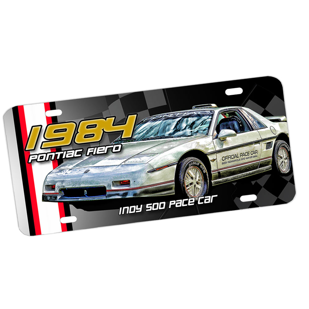 License Plate - 1984 Pontiac Fiero Indy 500 Pace Car