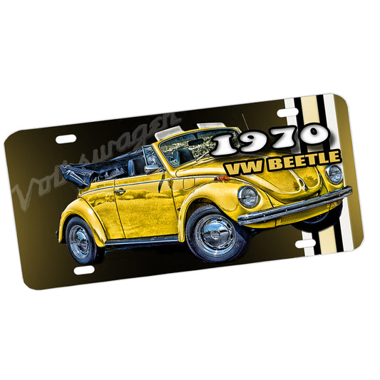 License Plate - 1970 VW Beetle Convertible Classic Car