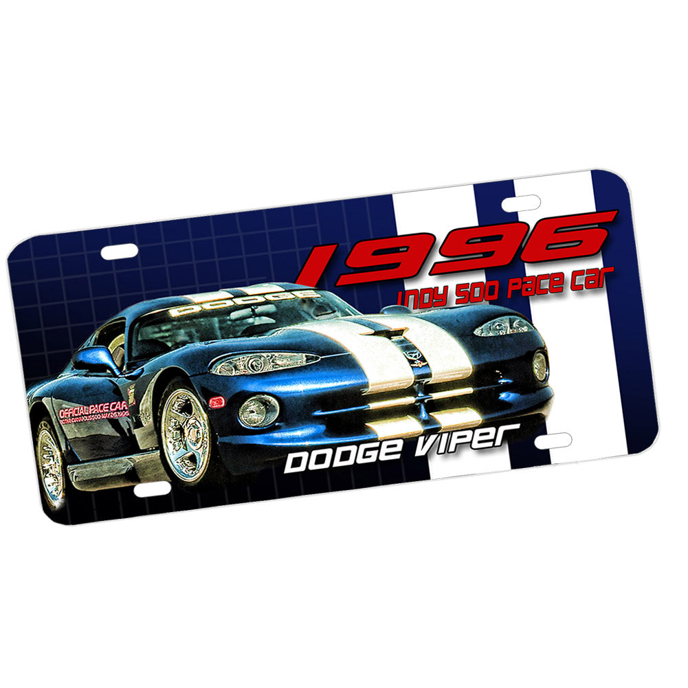 License Plate - 1996 Dodge Viper Indy 500 Pace Car Classic Car