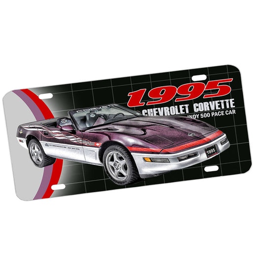 License Plate - 1995 Chevrolet Corvette Indy 500 Pace Car Classic Car