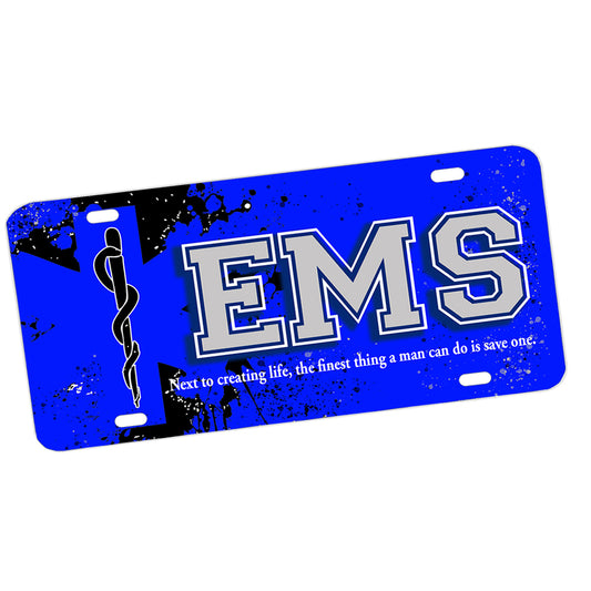 License Plate - EMS Star of Life Save a Life